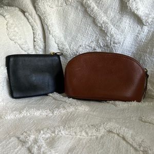 Madewell Leather Pouch and Zip Wallet Set